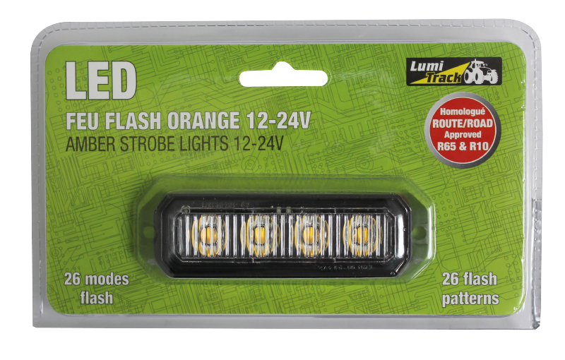 Feu penetration 4 led plat orange lumitrack - 722153