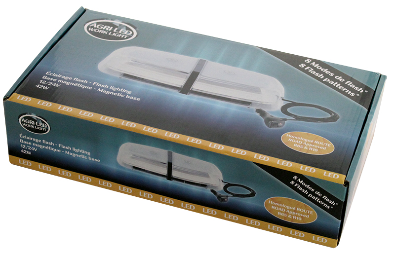 Rampe de toit led 12/24v magnetique agriled - 722155
