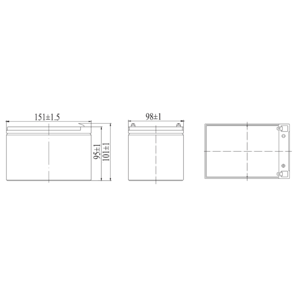 Batterie rechargeable au plomb 12V 12Ah - VELAMP - 23731