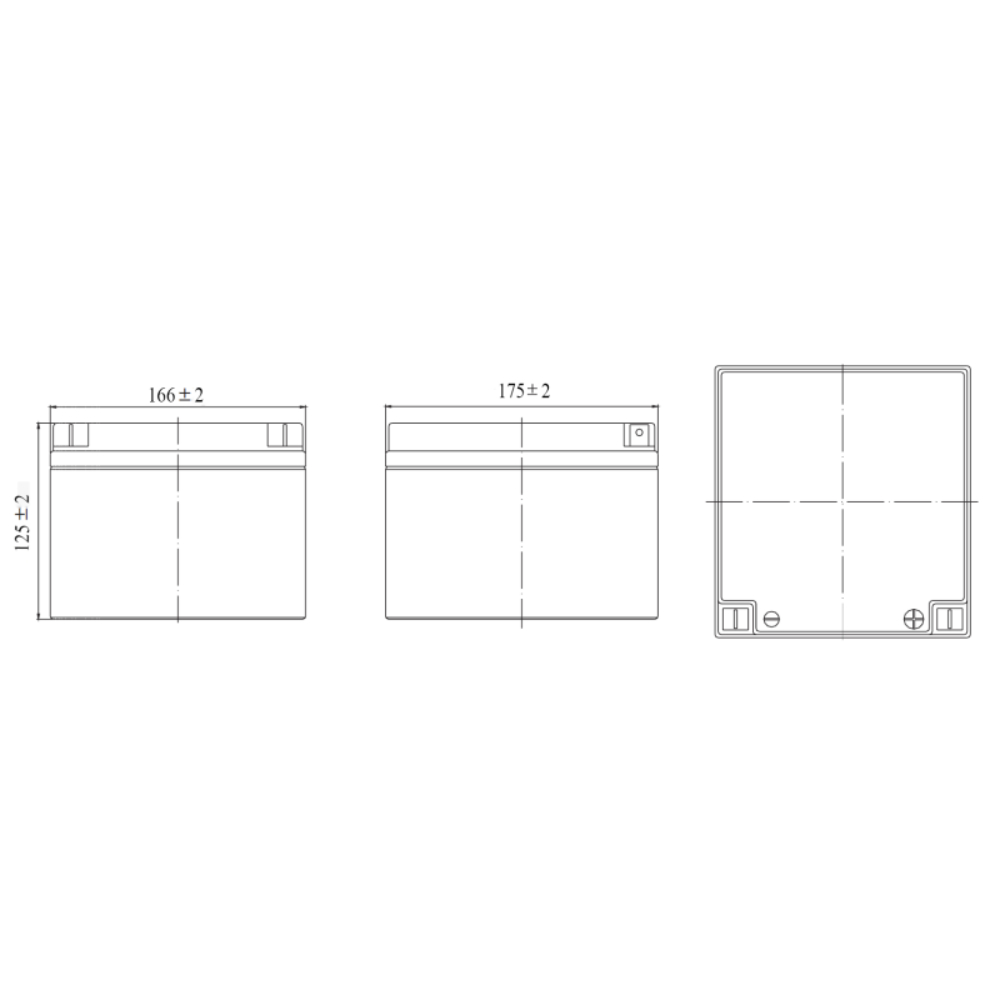 Batterie rechargeable au plomb - connexions Faston 12V 26Ah - VELAMP - 23734