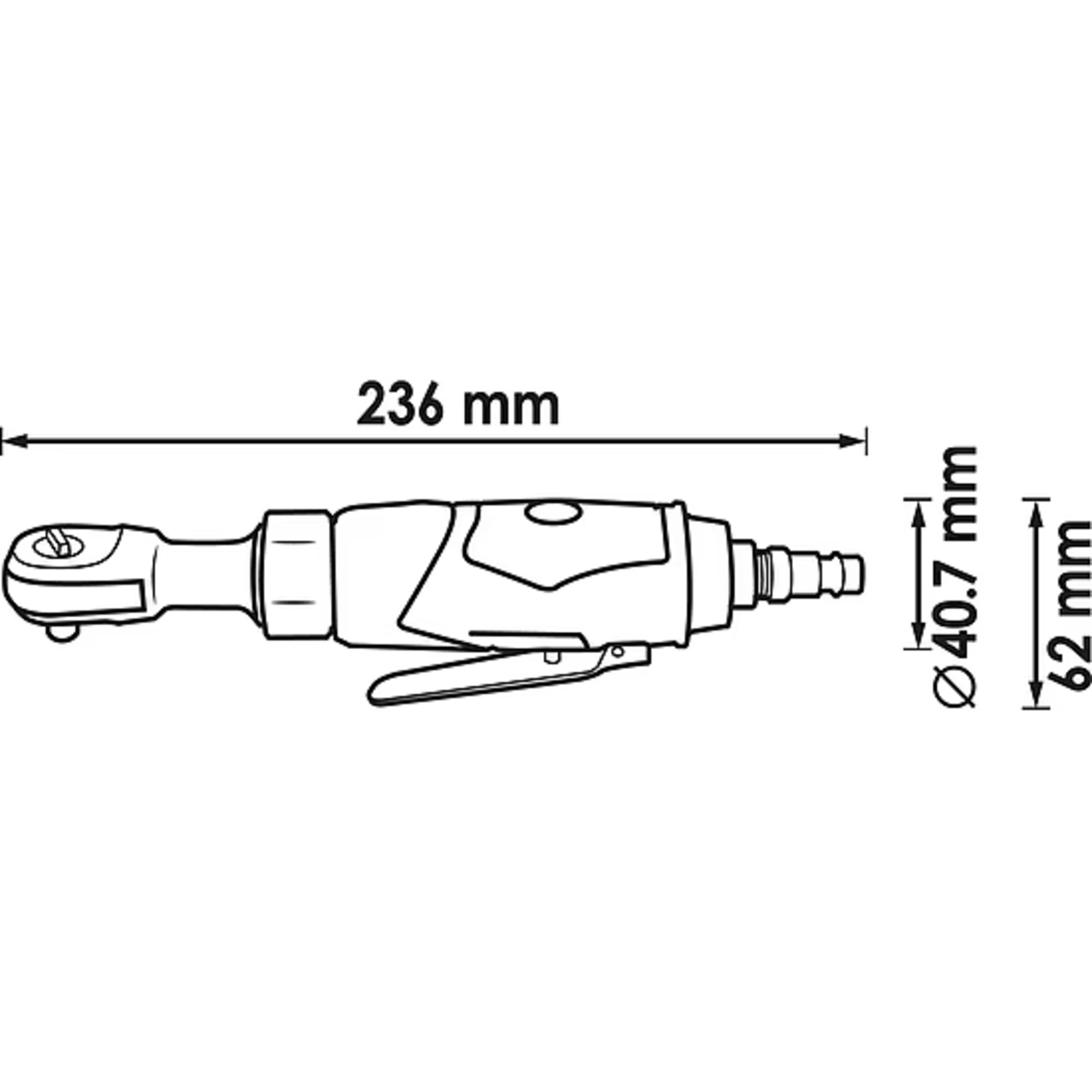Clé à rochets à air 3⁄8″  VIGOR - V6554