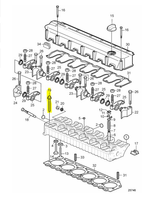 Boulon de culasse adaptable VOLVO - SLP - TPB-334