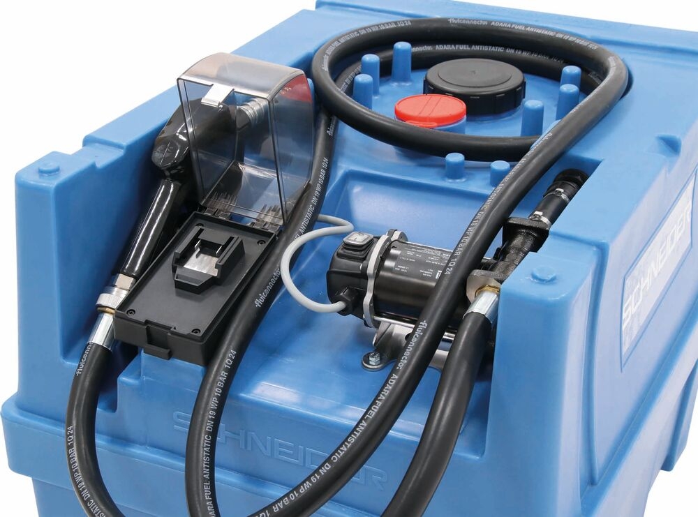 Cuve de ravitaillement gasoil PE 200L avec kit pompe à gasoil et plateforme 20V Li-ion sans chargeur ni batterie SCHNEIDER - 50440