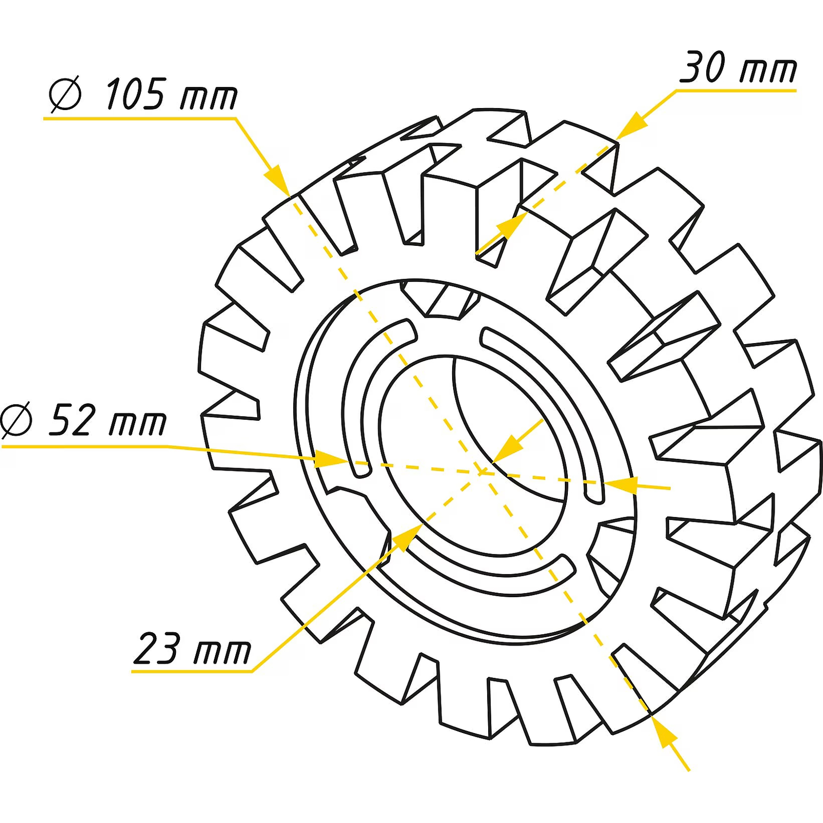 Gomme 5 pièces modèle clair avec adaptateur nécessaire HAZET - 9033-6-01/5