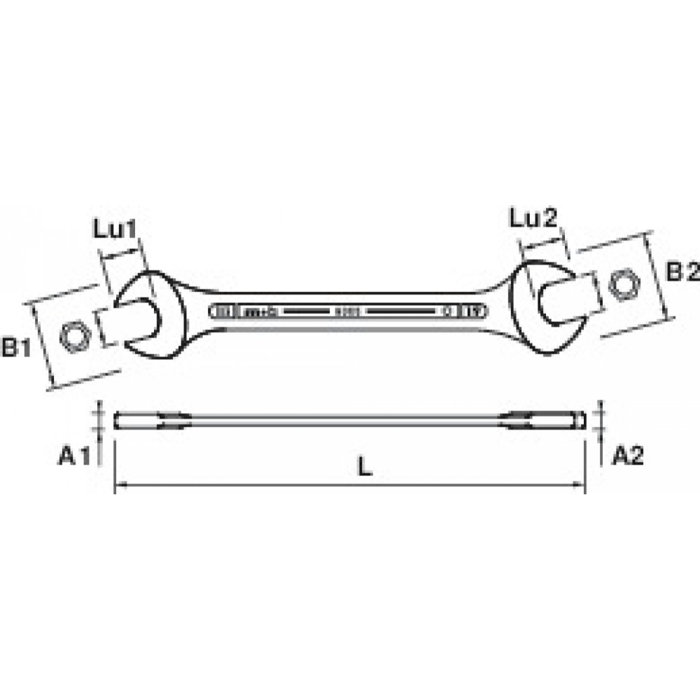 Clé à fourche 7x8 mm - MOB OUTILLAGE - 9005070001