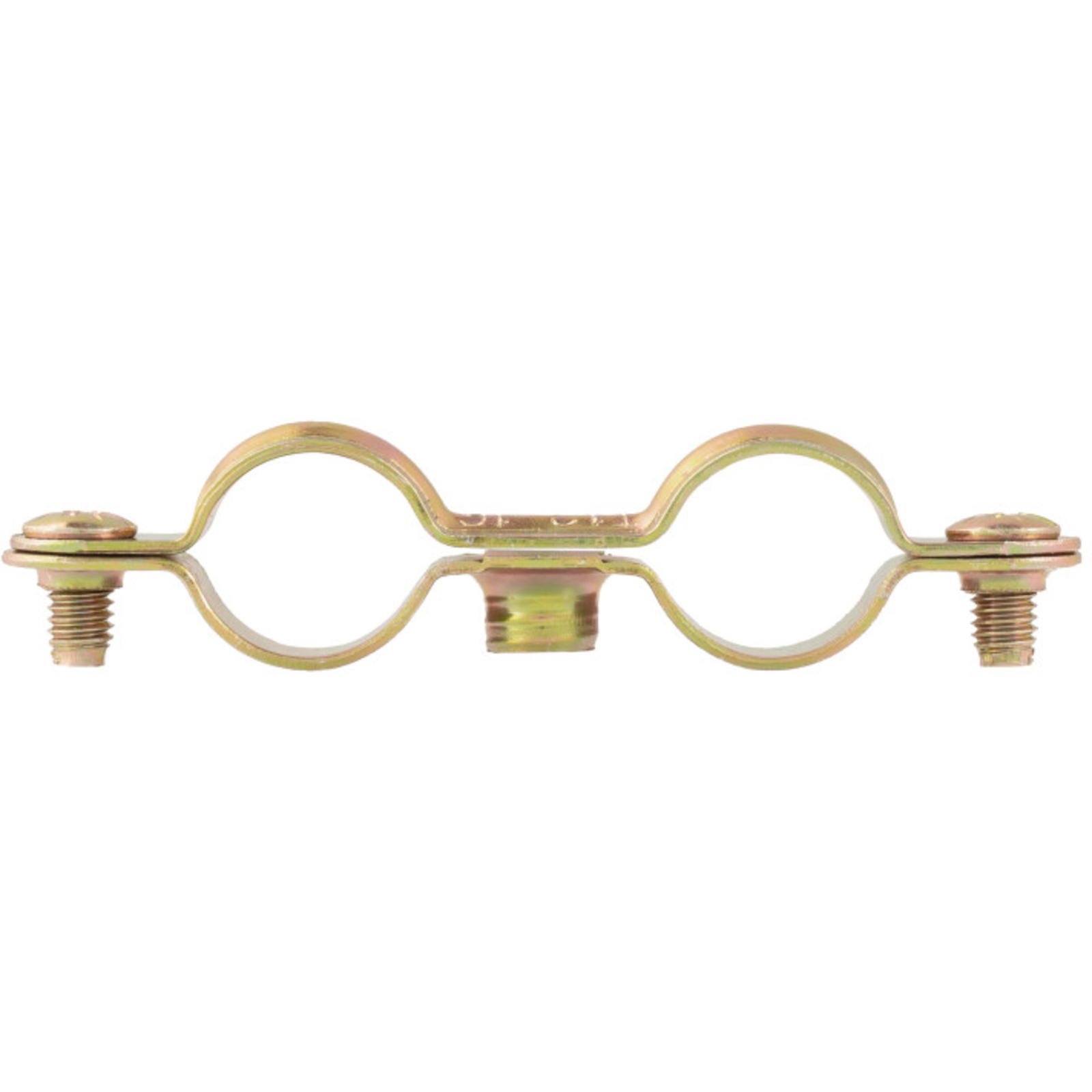 Collier de plomberie double standard ATLAS acier zingué jaune D18 - Lot de 100 SCELL-IT - CD18-J