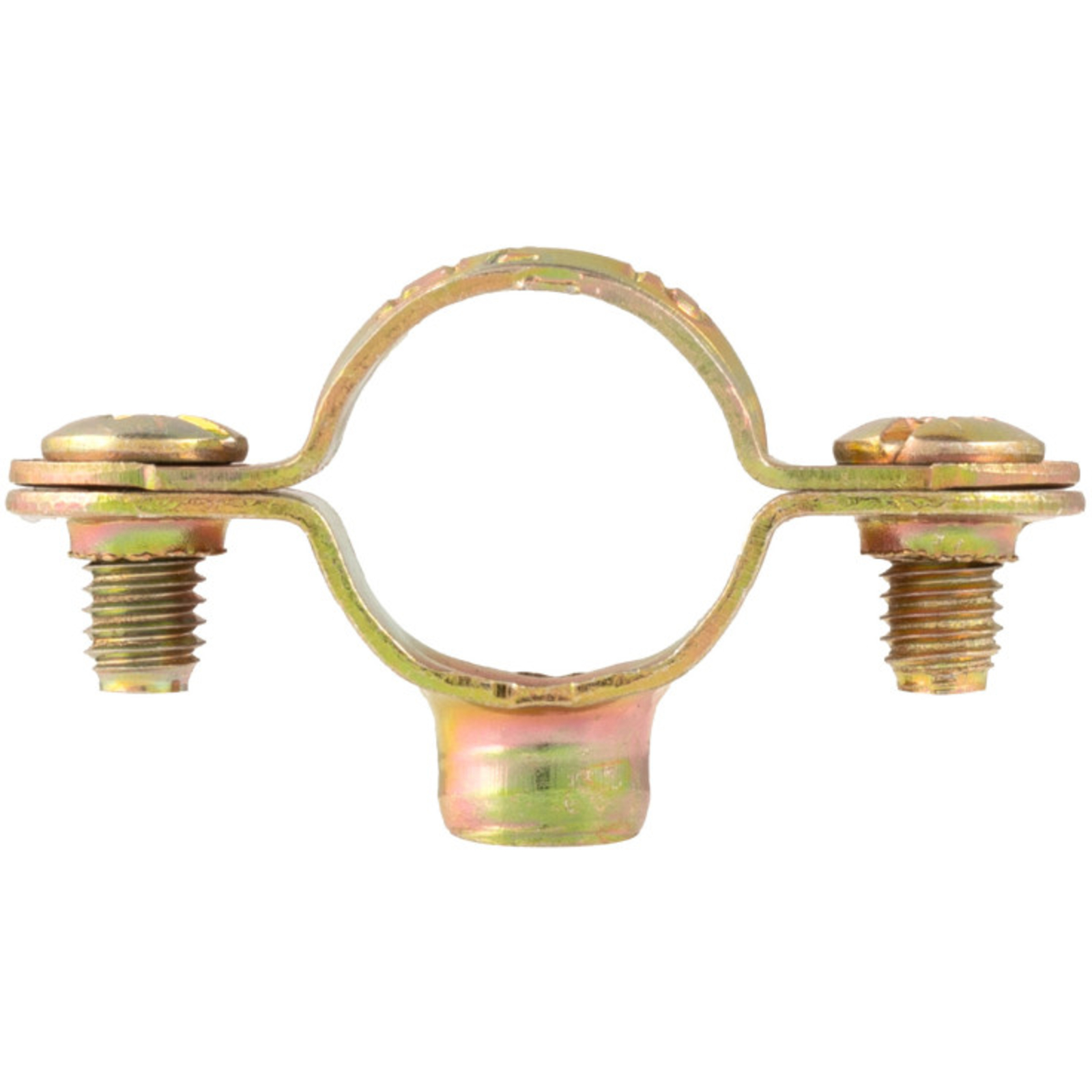 Collier de plomberie simple standard ATLAS acier zingué jaune D10  - Lot de 100 SCELL-IT - CS10-J