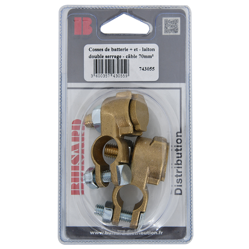 COLLIER DOUBLE SERRAGE 70MM2 NEGATIF + POSITIF BUISARD - 743055