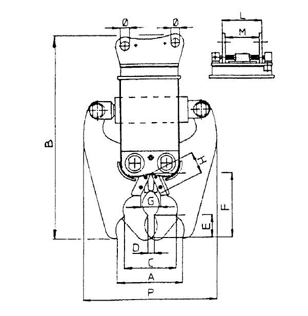 PINCE A BETON POUR PORTEUR DE 2 A 4 TONNES MBI - CR2-PN