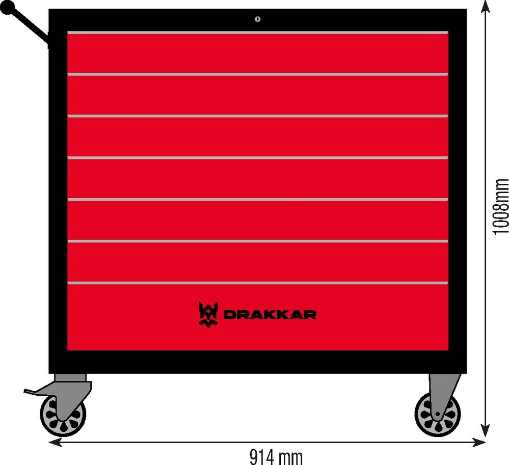 Servante d'atelier xxl 7 tiroirs DRAKKAR EQUIPEMENT - 09260