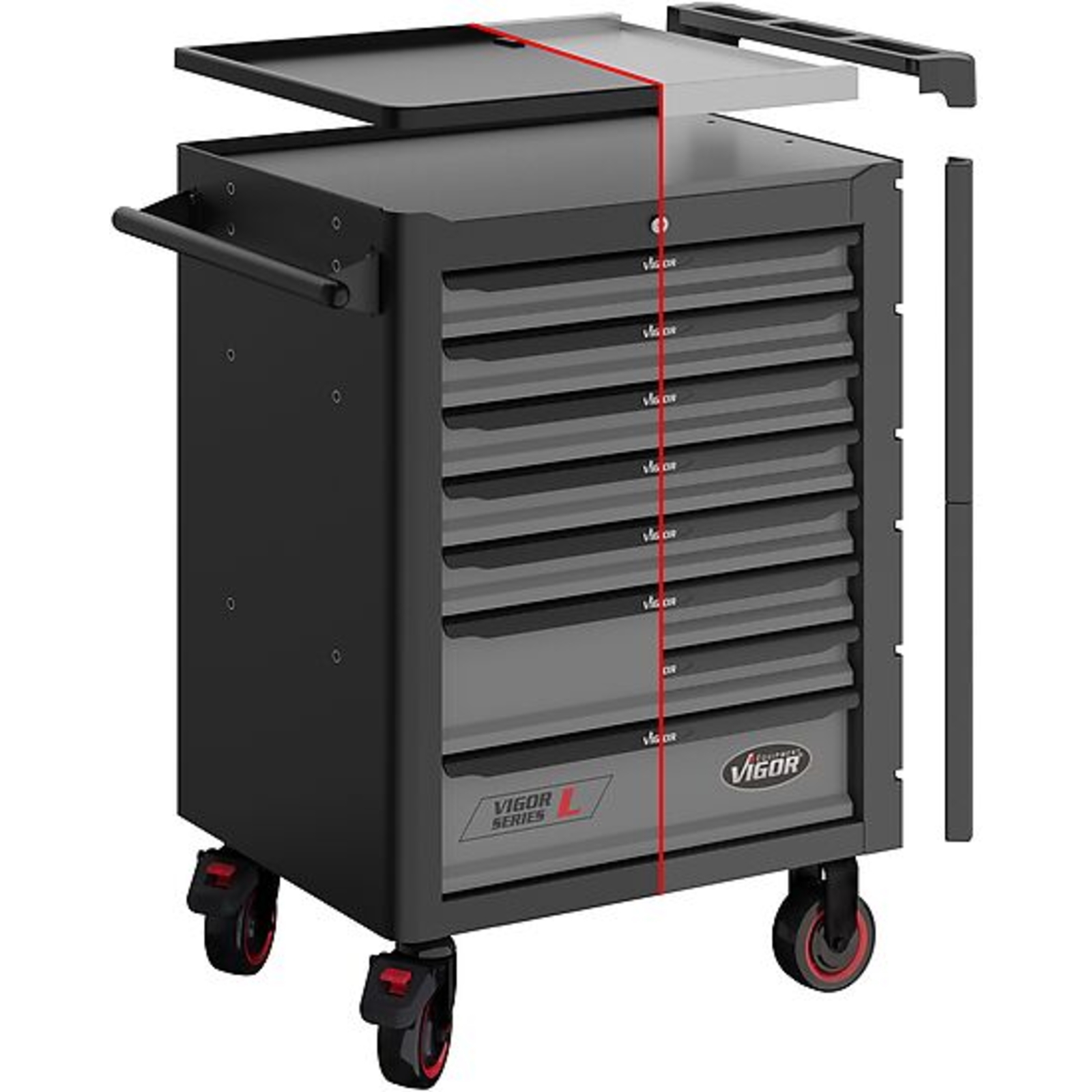 Servante d'atelier série L avec assortiment  VIGOR - V4560-X