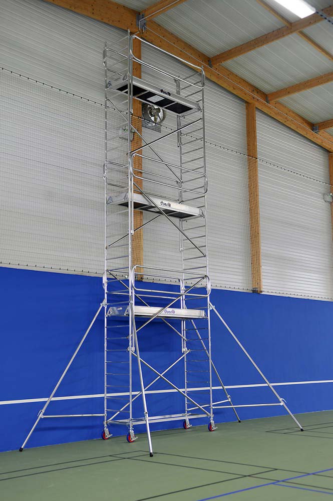 Echafaudage roulant aluminium DUARIB DOCKER2 85 largeur 254 hauteur travail 11m90 Garde-corps monoblocs EXMDS  - 7125102