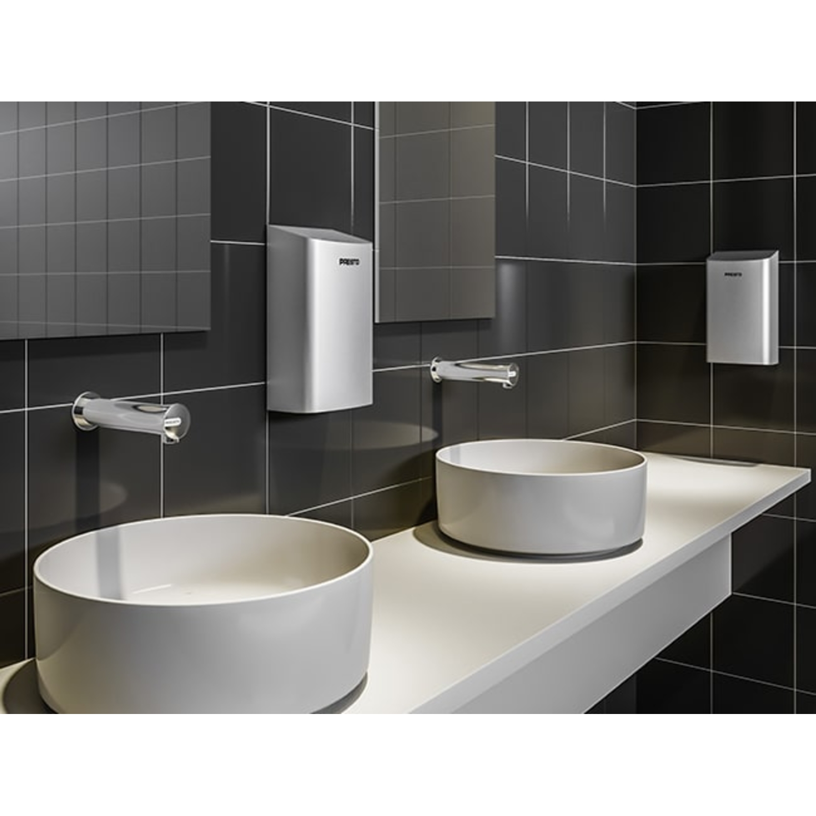 Sèche-mains automatique inox 1000W sans contact PRESTO - 60361