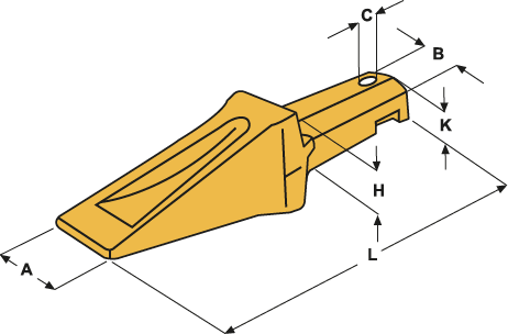 Dents types bofors pour pelleteuse  - E155.1