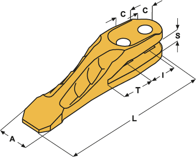 Dents à fourches centrales type jcb  - E26