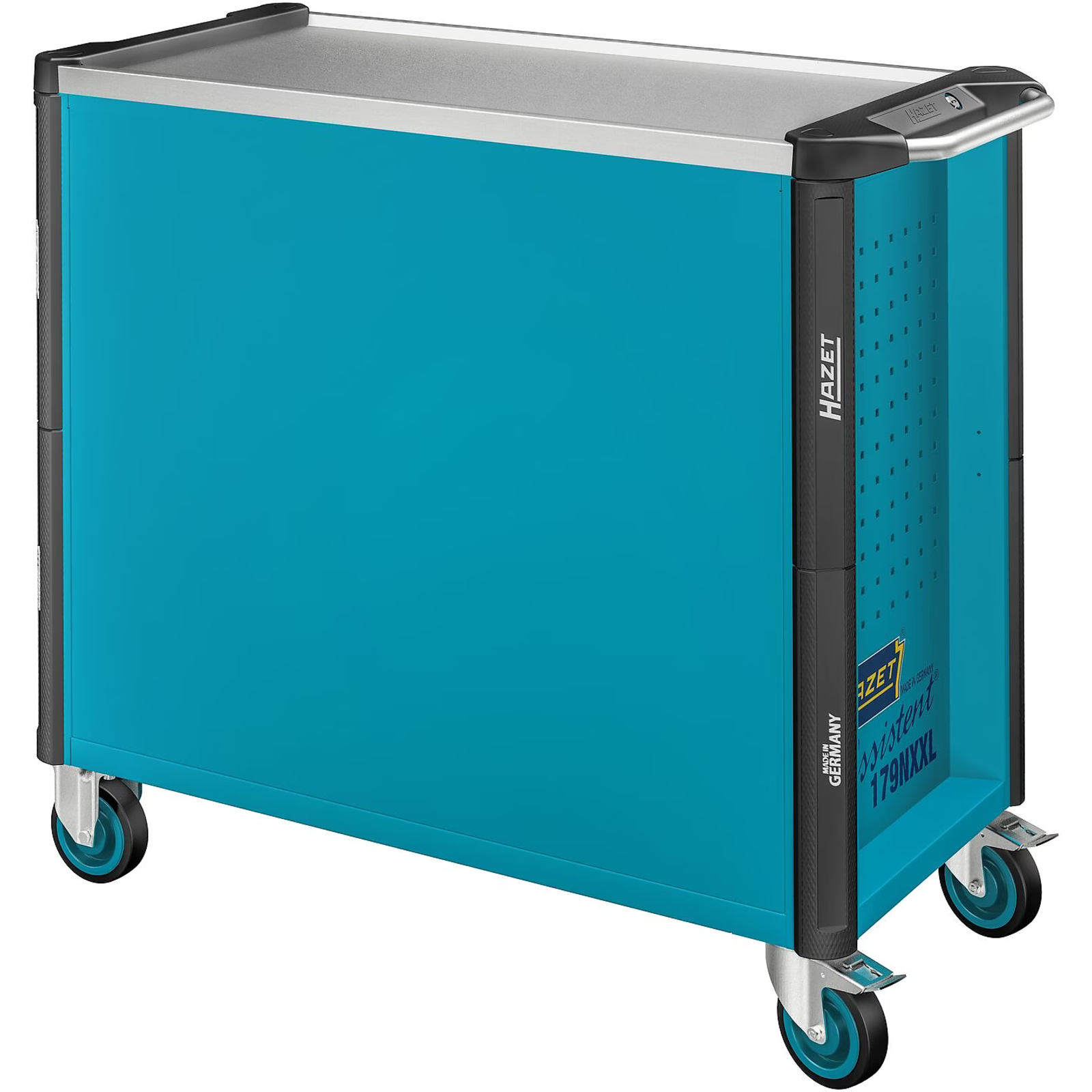 Servante d’atelier 8 tiroirs acier inoxydable 1133 x 518 mm bleu Hazet HAZET - 179NXXL-8