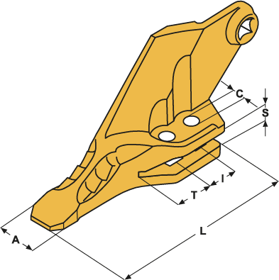 Dents à fourches droites type jcb  - E26R