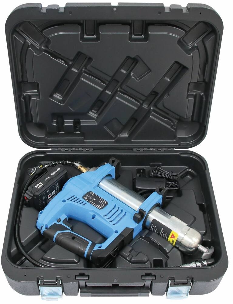 Pompe à graisse électrique sur batterie 18V 690 bar max en mallette STILKER - 56850