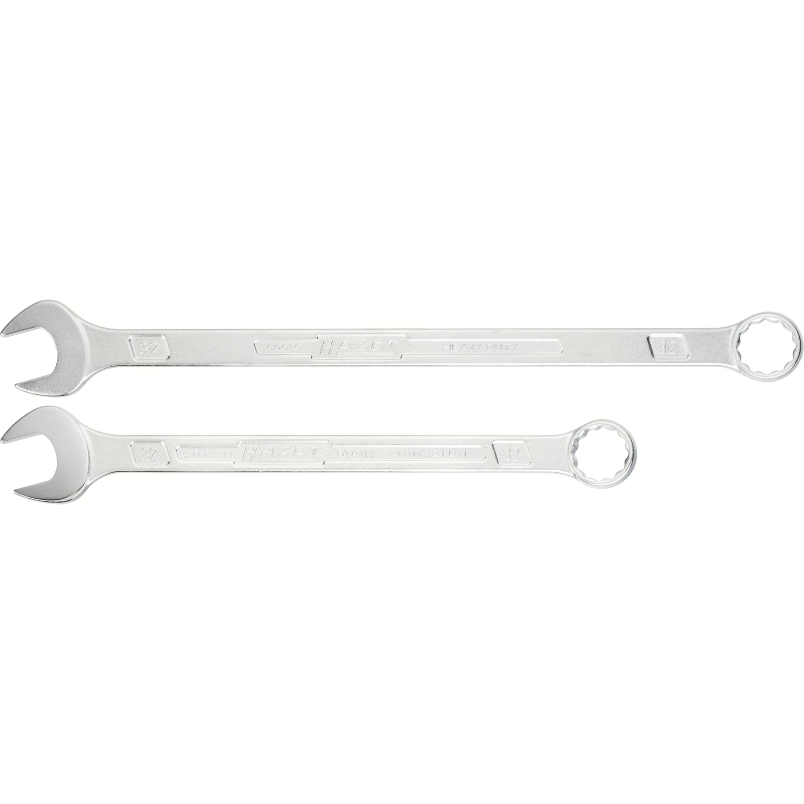 Clé mixte extra-longue 30 mm profil Traction 12 pans chromée HAZET - 600LG-30