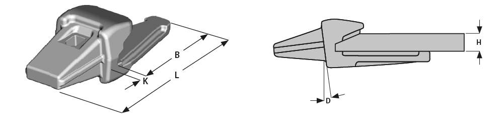 Porte dents pour pelleteuse  - E705