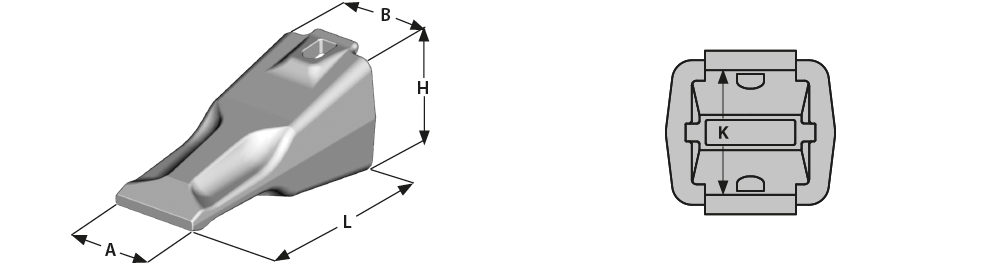 Dent type silver r - E725R