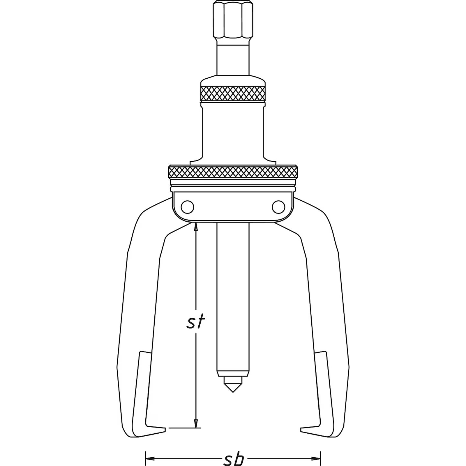 Extracteur 3 griffes capacité 6,5 t profondeur 130 mm HAZET - 1785-150