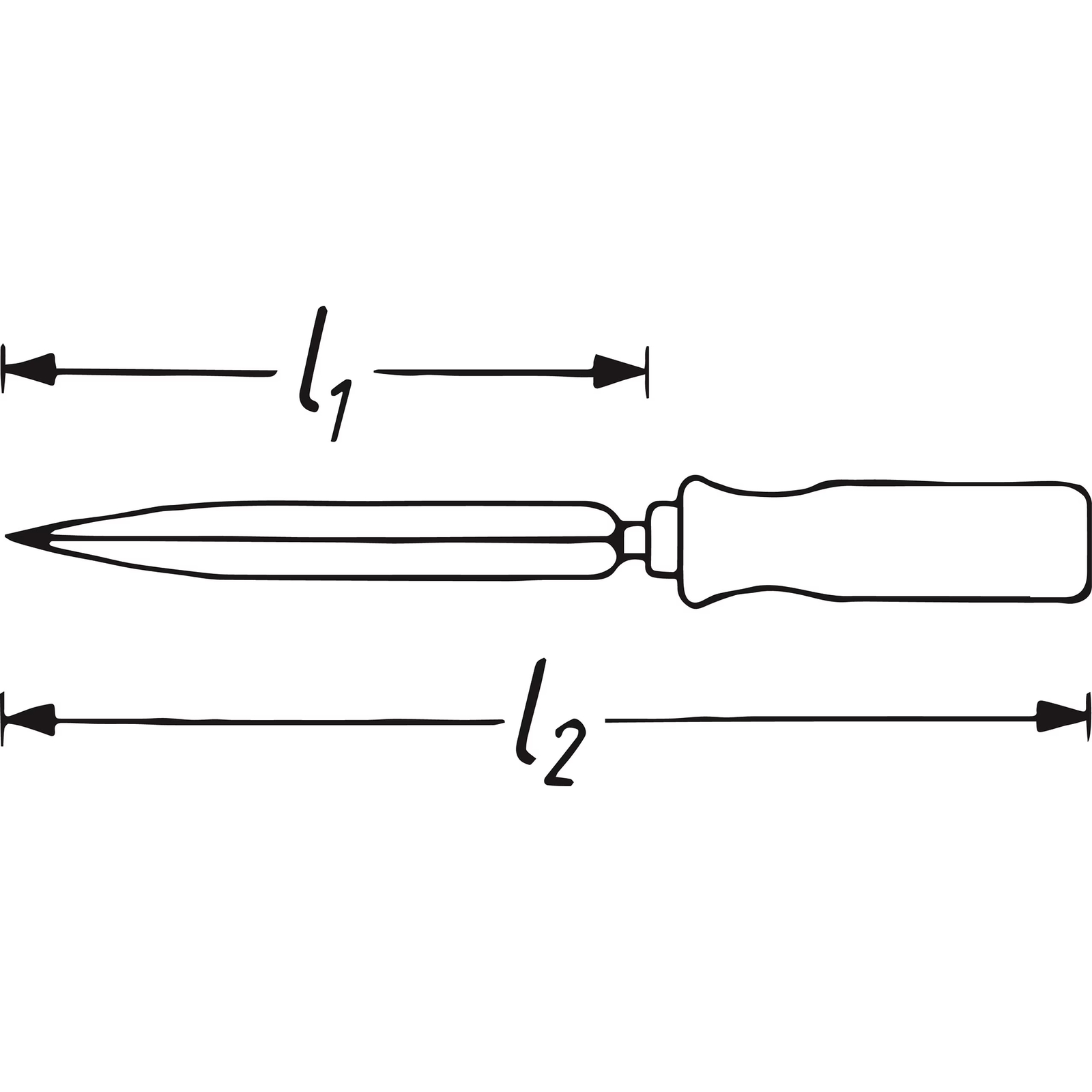 Grattoir triangulaire 315 mm pointes polies HAZET - 821-2