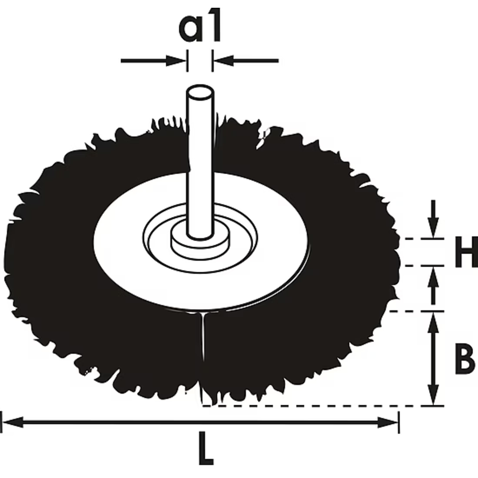 ​Brosse circulaire 100 mm grossière  VIGOR - V6803-100