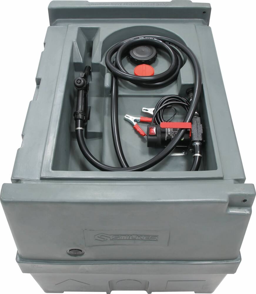 Cuve de ravitaillement gasoil PE 450L ADR pompe à gasoil 12V 40 l/min pistolet manuel 56000