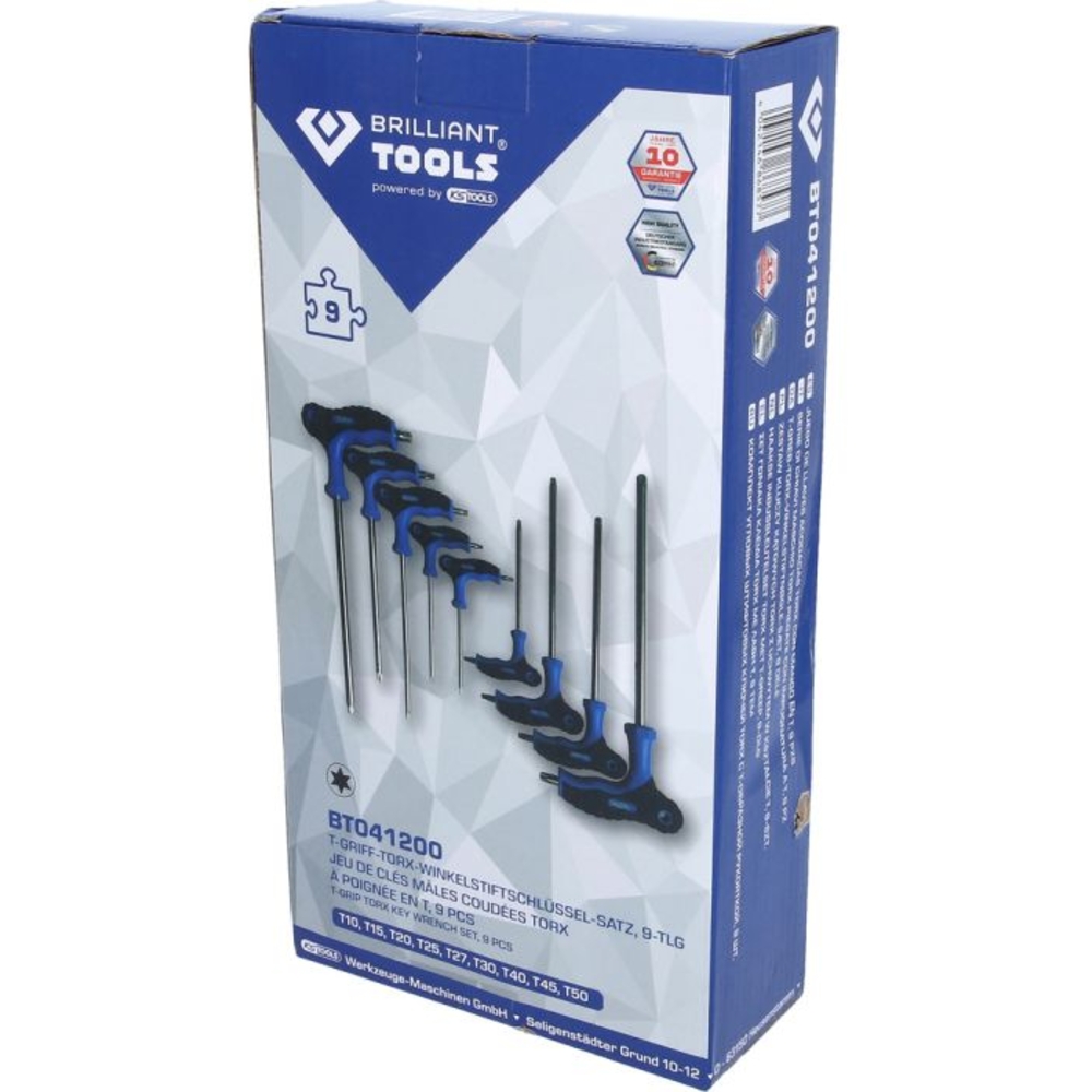 Clé mâle à poignée en T TORX T15x100mm BRILLIANT TOOLS - KS TOOLS - BT041012