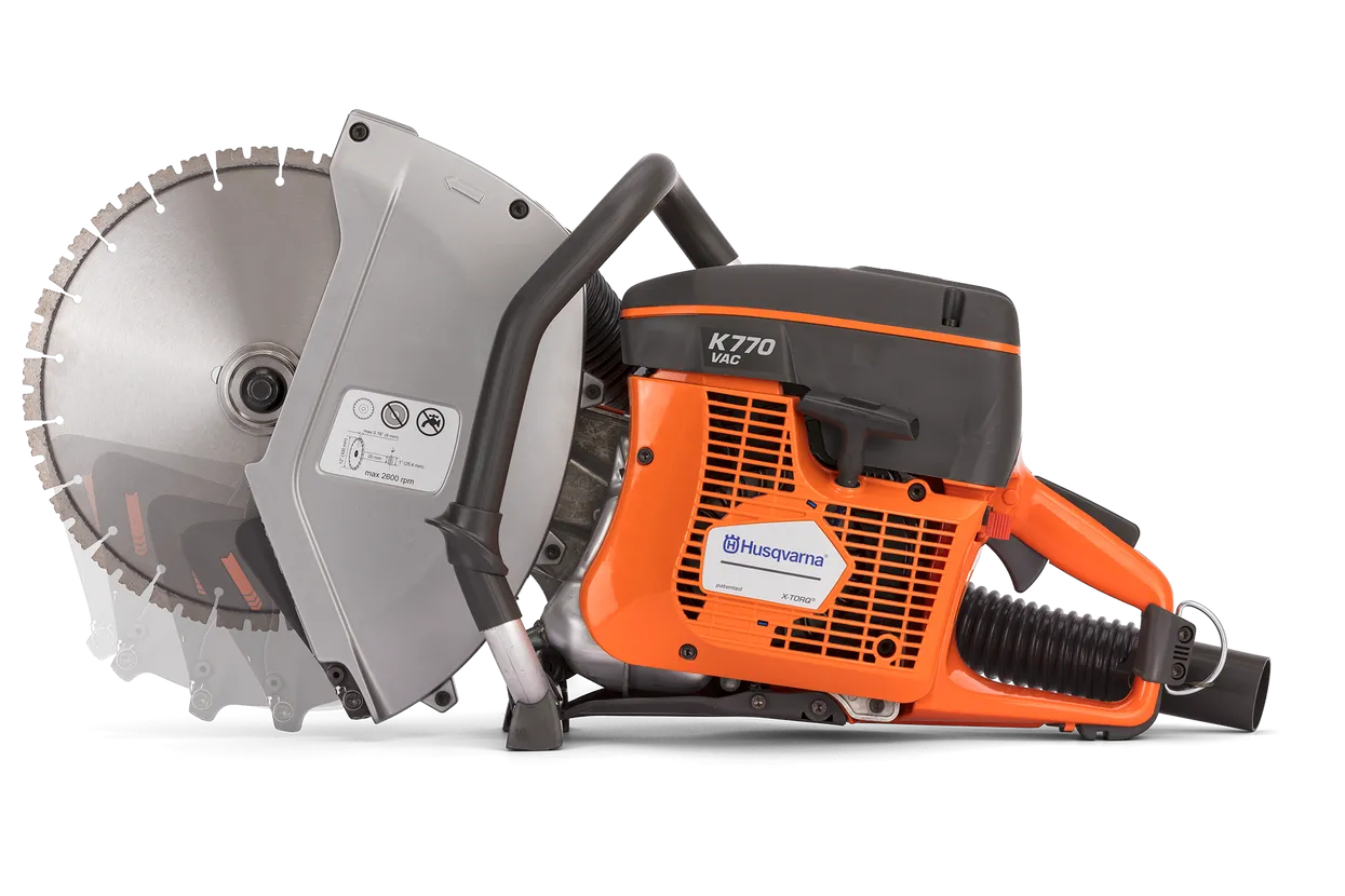 Découpeuse HUSQVARNA K770 VAC Ø 300 mm pour coupe à sec avec extraction des poussières - 967860701 SPECIALE POUSSIERE (S UTILI