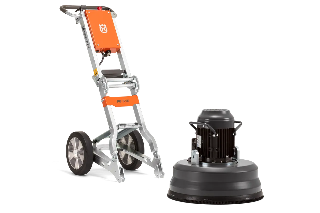 Ponçeuse PG 510 - 400V TRIPHASE 5 BROCHES (livrée avec un jeu de 18 segments G1443S) HUSQVARNA - 967932001