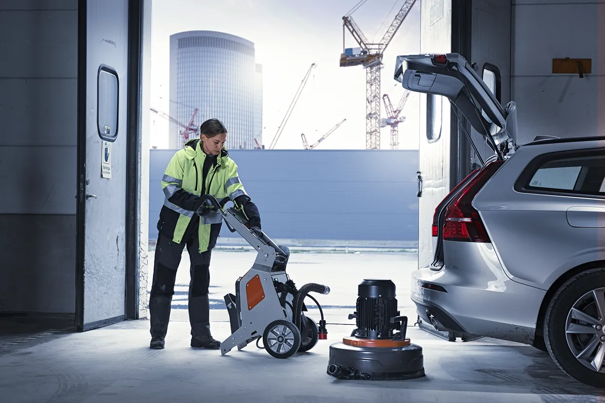 Ponçeuse PG 540 - 400 V TRIPHASE 5 BROCHES (livrée avec un jeu de 18 segments G1443S) HUSQVARNA - 967977401