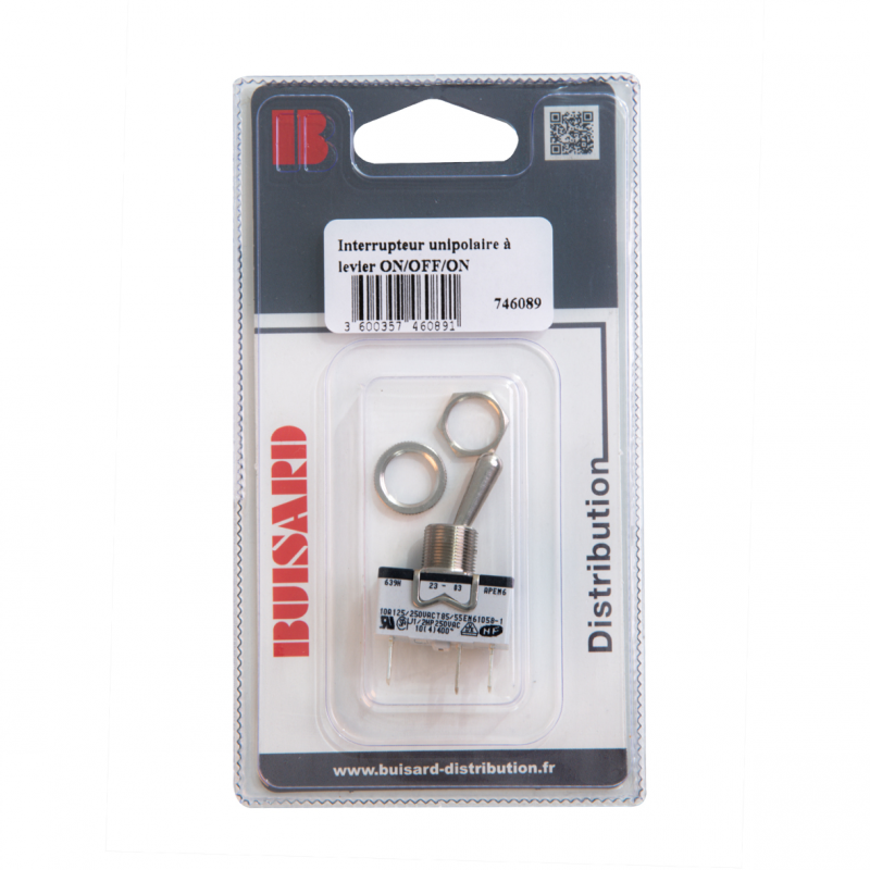 INTERRUPTEUR A LEVIER UNIPOLAIRE ON/OFF BUISARD - 714097