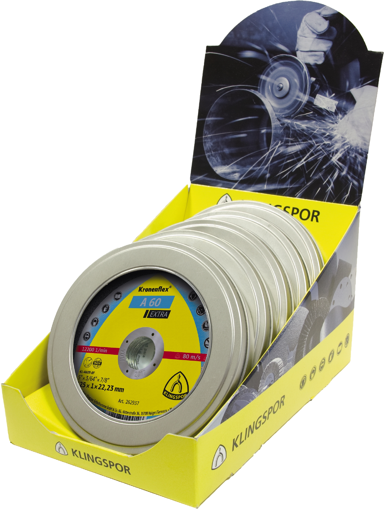 50 Disques à tronçonner KT EXTRA A60EX S GER 125X1X22,23 DSPL-UN KLINGSPOR - 312031