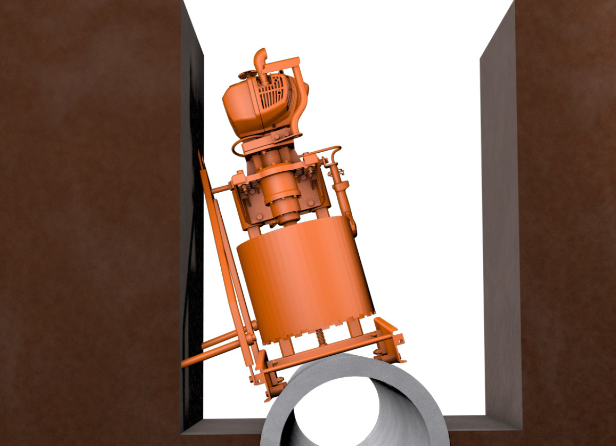 Carotteuse de canalisation KB350 moteur essence STIHL 2.8 KW Ø 354 mm 02953532000 