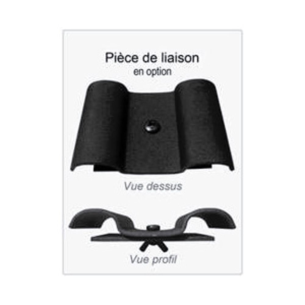 Chaise visiteur noir 4 pieds structure interne hêtre - MOBIKA - SI-VI-003/L