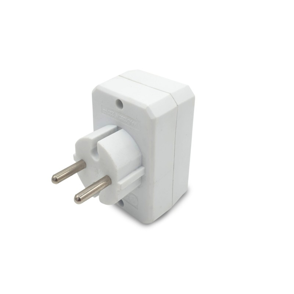 Multiprise 3 prises électriques frontales 3X6A - VELAMP - ADAT-FR-2