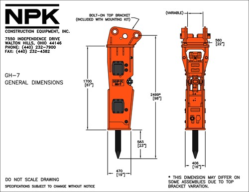 Brise roche hydraulique npk pour porteur de 14-21t avec outils diam.116 - gh-7a