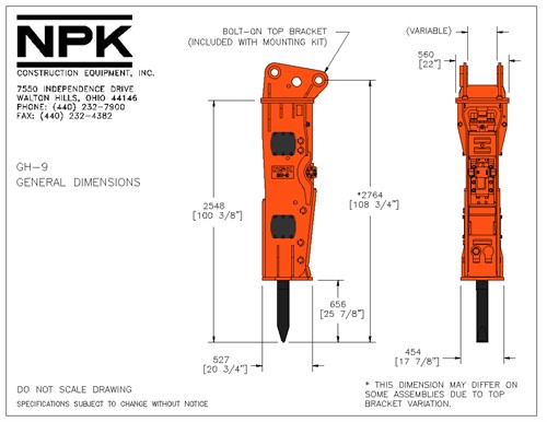 Brise roche hydraulique NPK GH-9 pour pelle de 17-24t