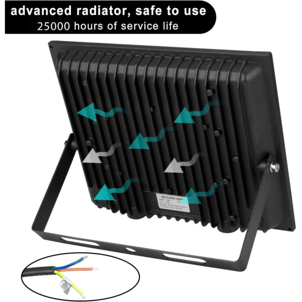 Projecteur LED SMD 10W IP65 PADLIGHT5 noir 4000K - VELAMP - IS740-5-4000K