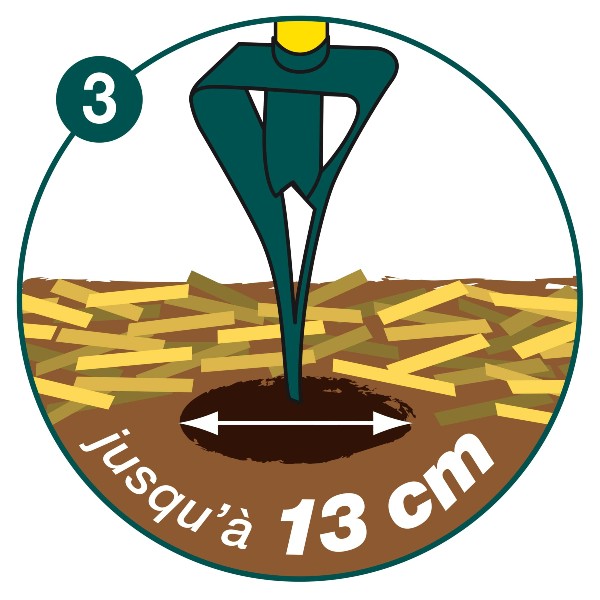 Plantoir ergonomique spécial paillis LEBORGNE naturOvert 320070