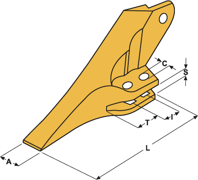 Dents à fourches gauches type jcb  - E25L