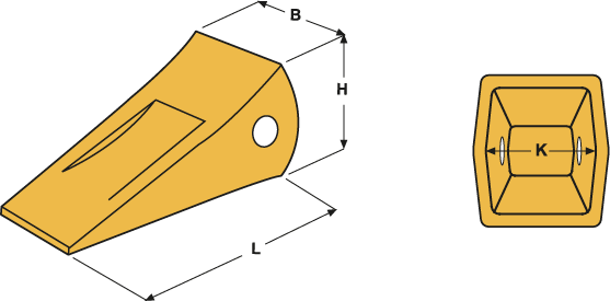 Dents type komatsu  - E496
