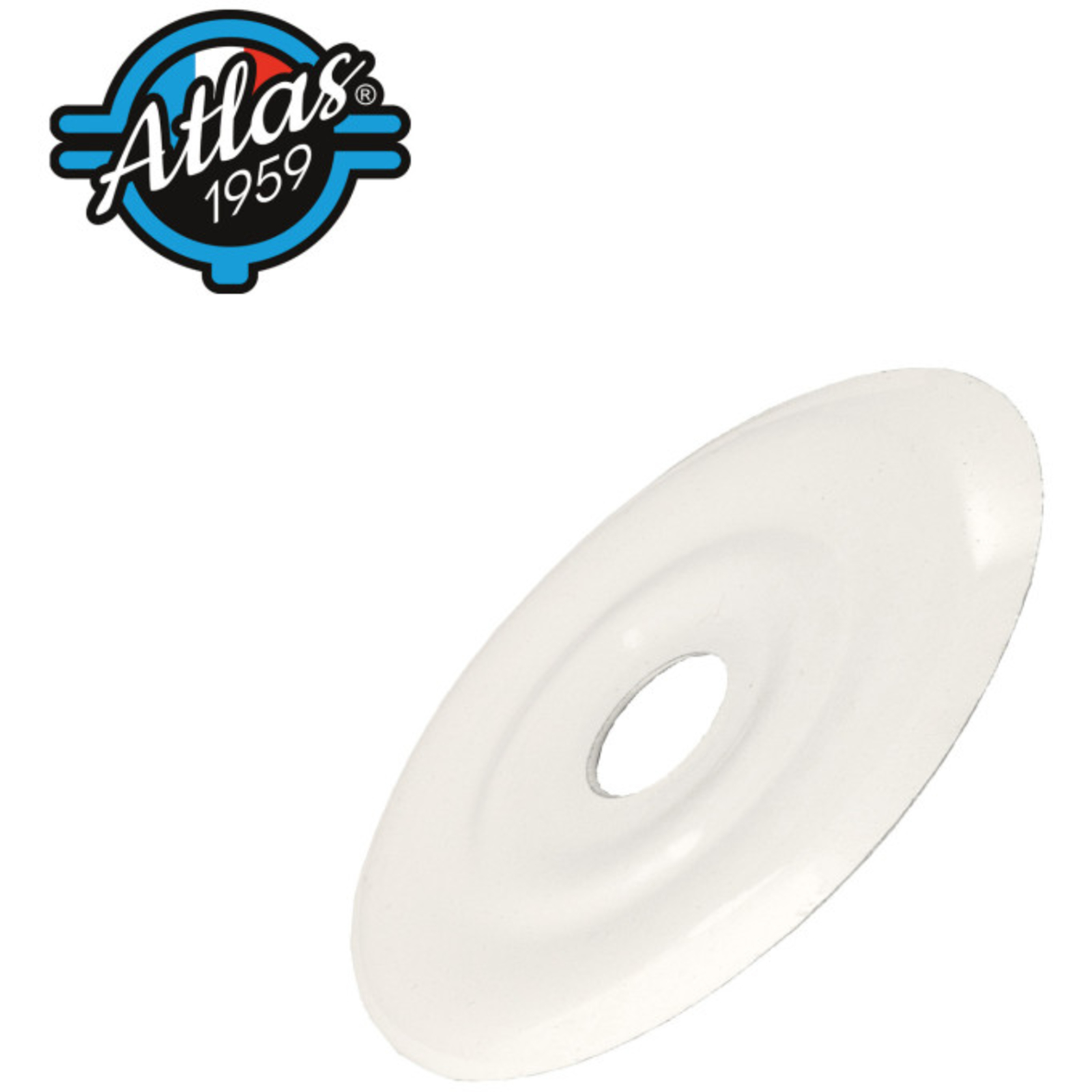 Rosace plate ATLAS acier laqué blanc D40 - Lot de 100 SCELL-IT - ROSPBL40