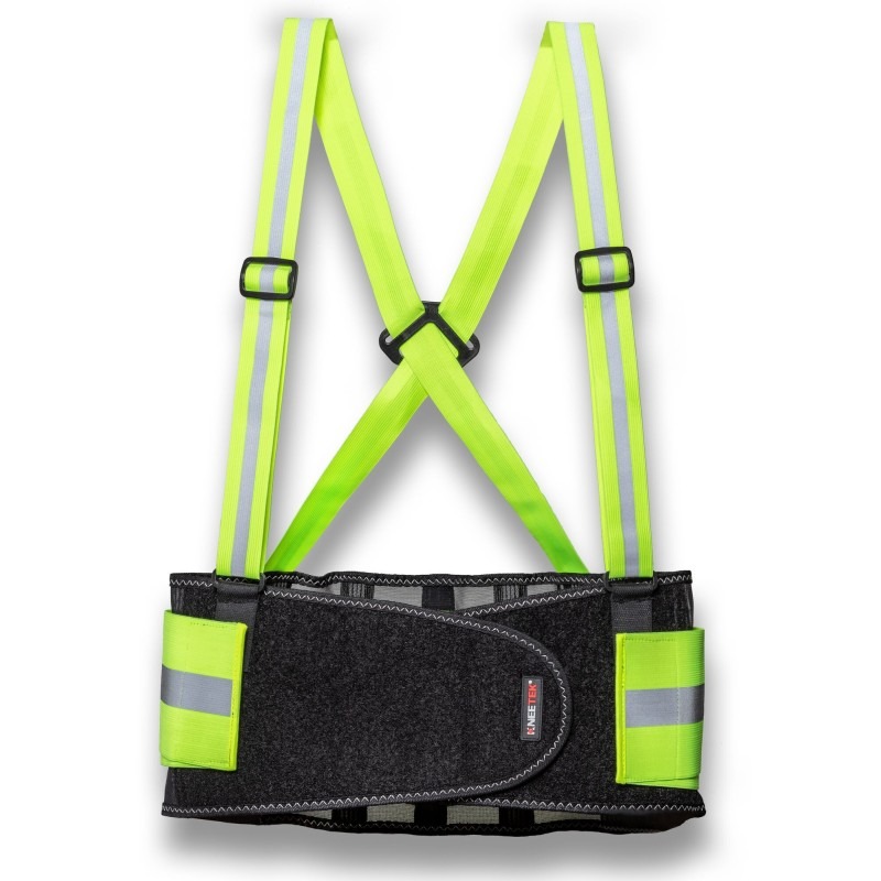 CEINTURE DE MAINTIEN DORSAL HAUTE VISIBILITÉ XXL- Blanc/Jaune  YEL - KNEETEK - BR110