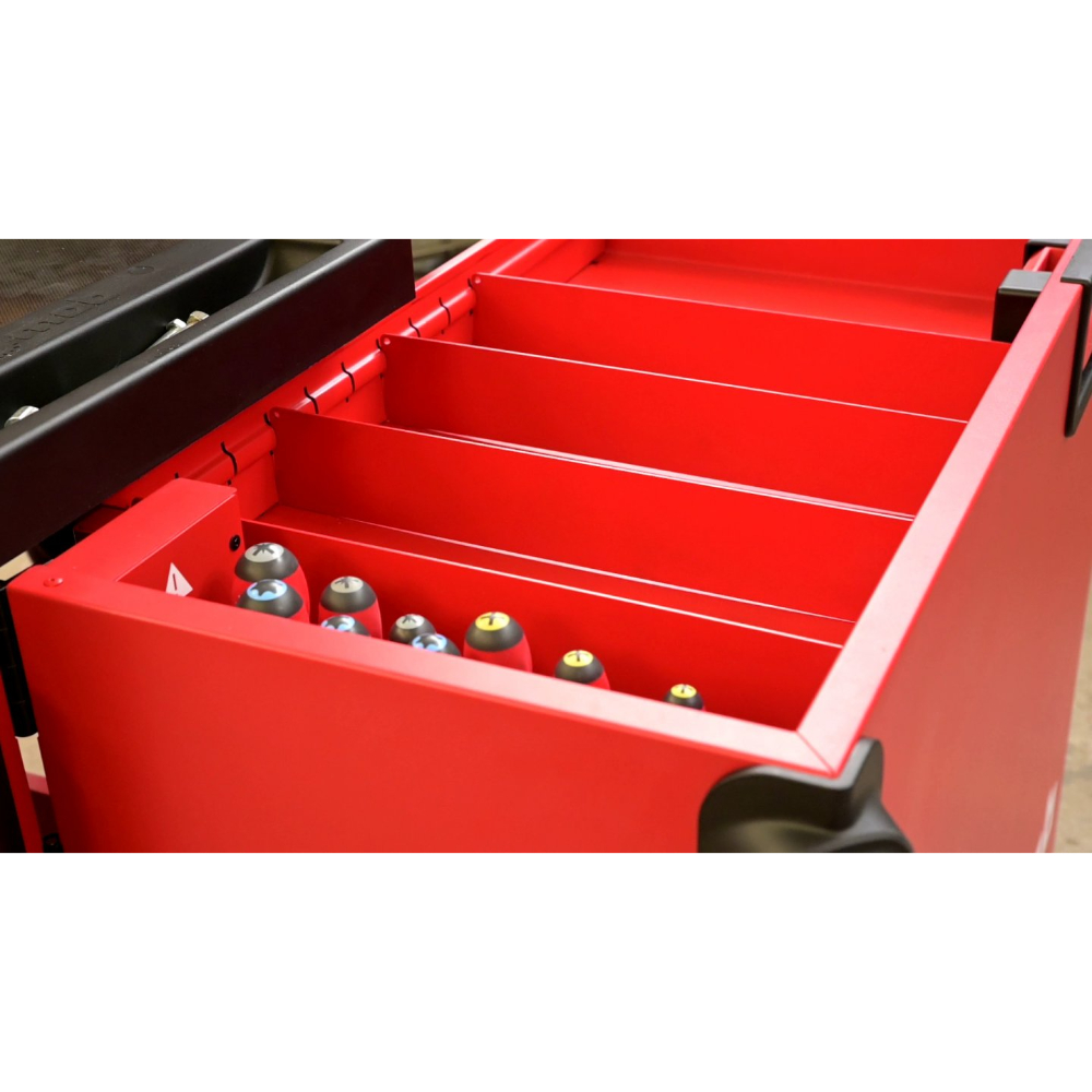 SERVANTE COCKPIT VIDE ROUGE 3 TIROIRS 4 ROUES - MOB OUTILLAGE - 9527000301