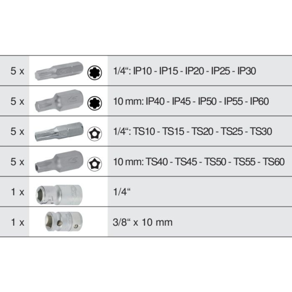 Jeu d'embouts TORXplus 23pcs KS TOOLS - 911.3120