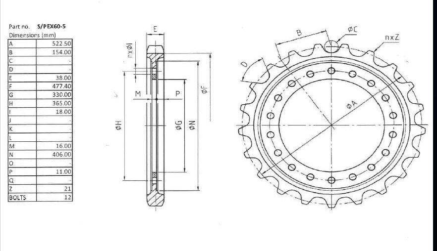 BARBOTIN 21 DENTS - S/PEX60-5
