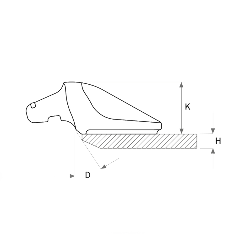 Porte dent pour godet benne gamme GOLD E981 - ESTI